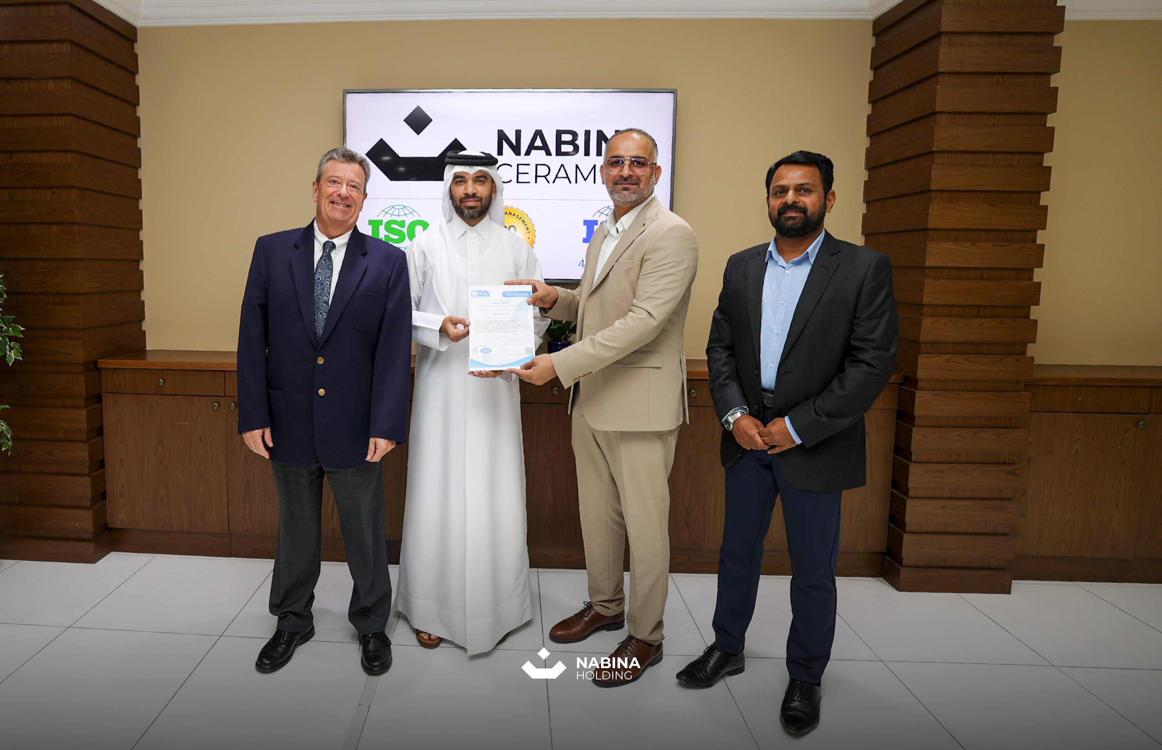 Nabina Ceramic obtains 3-ISO Certificates