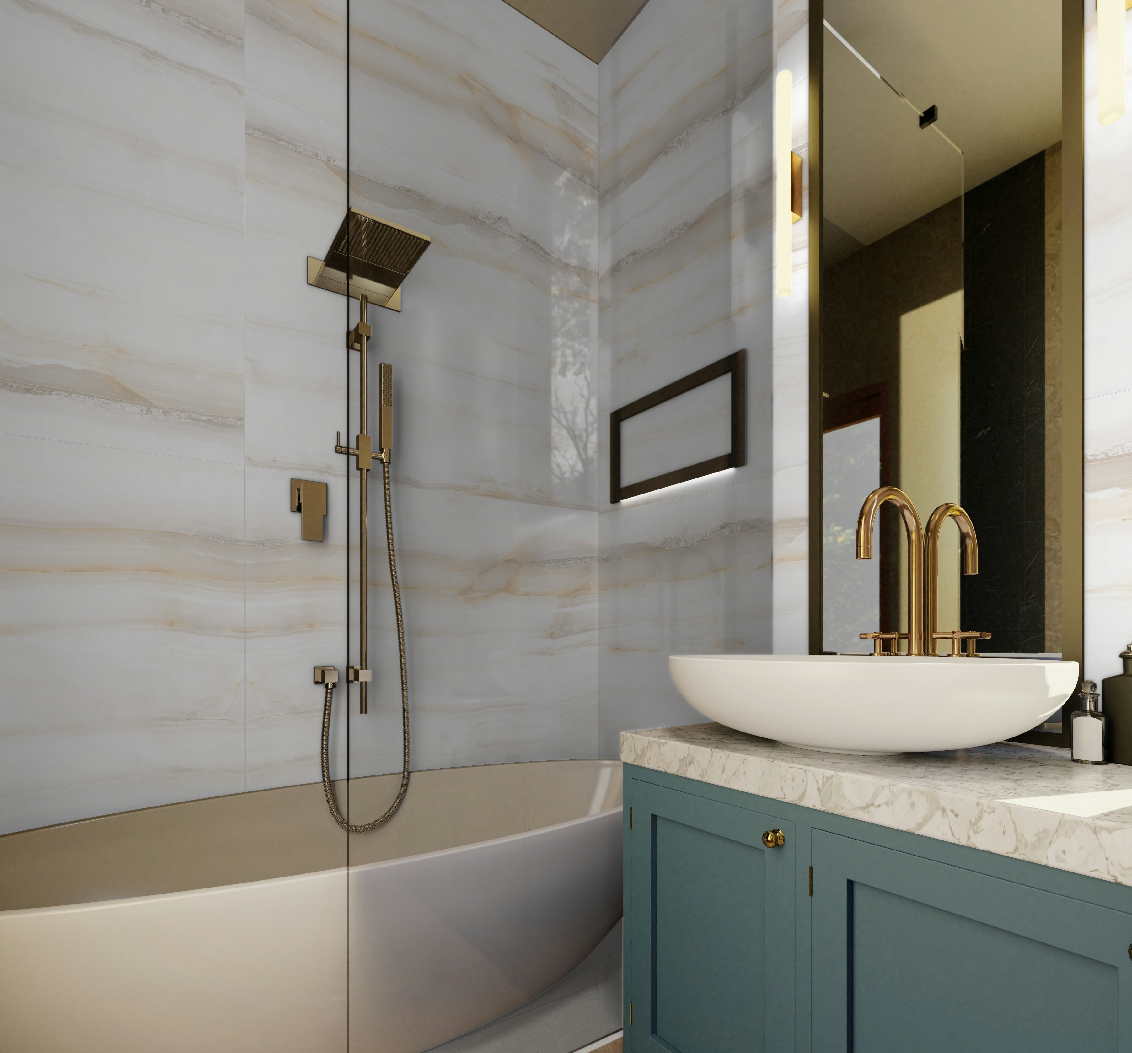 I-Marble Onyx Blanco Porcelain Tile Marble White Wall and Floor Slabs Glossy Colours Effect QUTONE 80X240CM image 28216