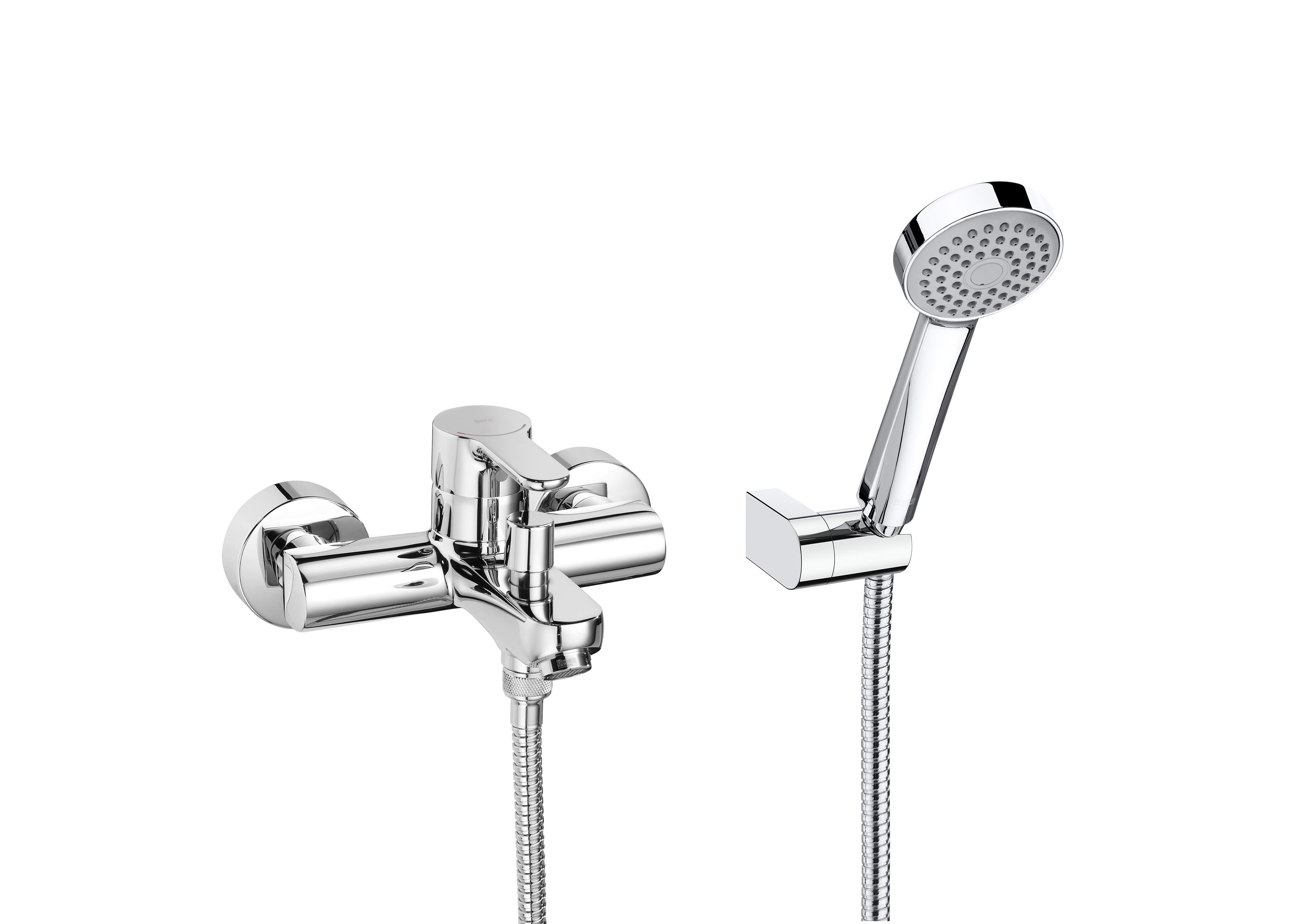 Wall-mounted bath-shower mixer with automatic diverter image 17476