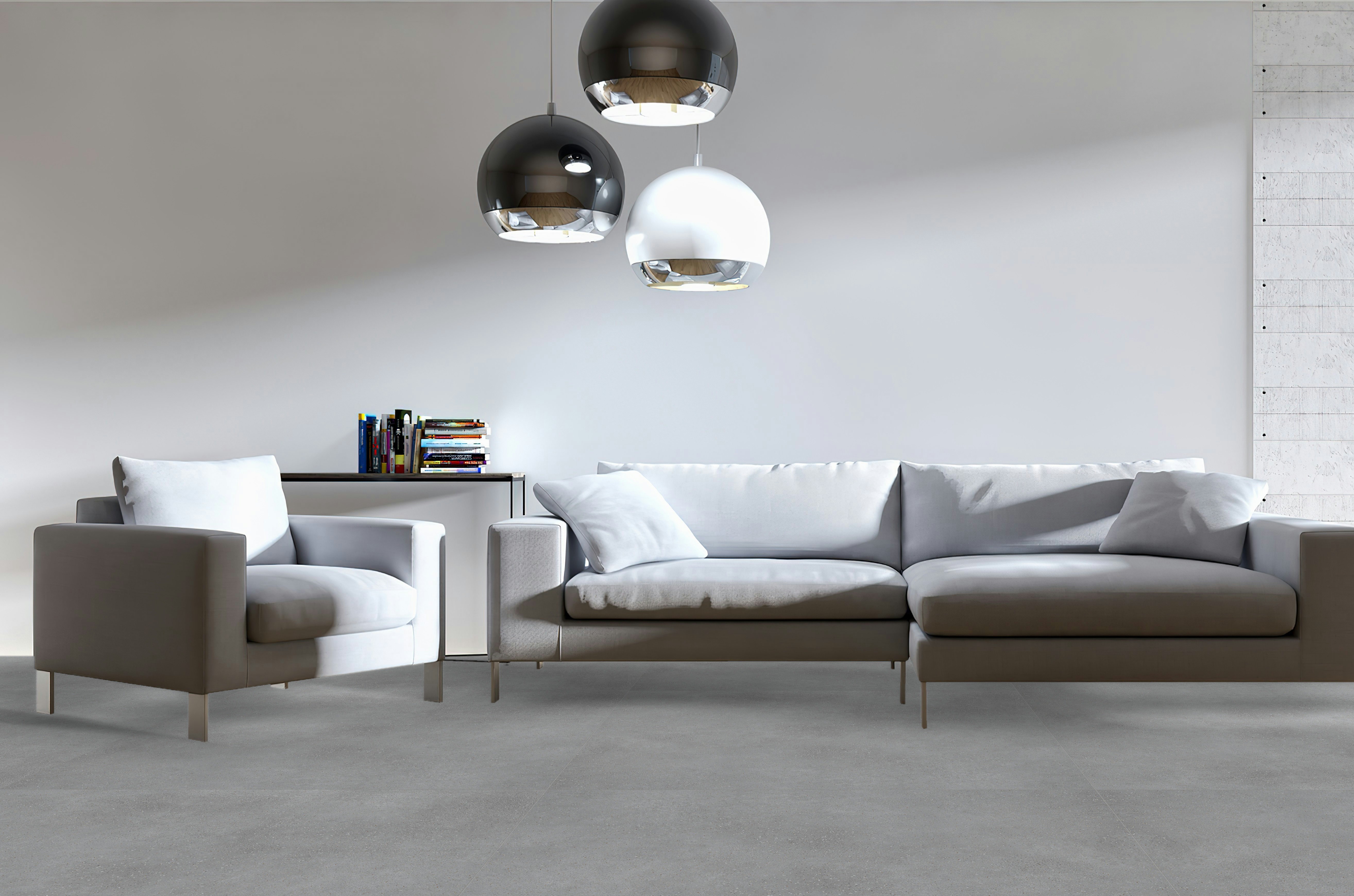 Couvet Lm Thgris Mt Grey Wall and Floor Tiles Matt Ceramic Stone Effect Roca 120X120CM image 24853