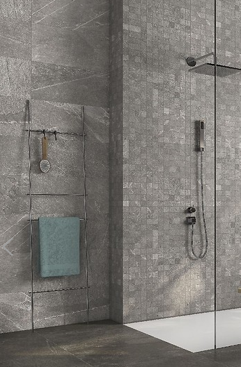 Slate Floor Ash Grey Matt Porcelain Concrete Effect SALONI 45X90CM image 24169