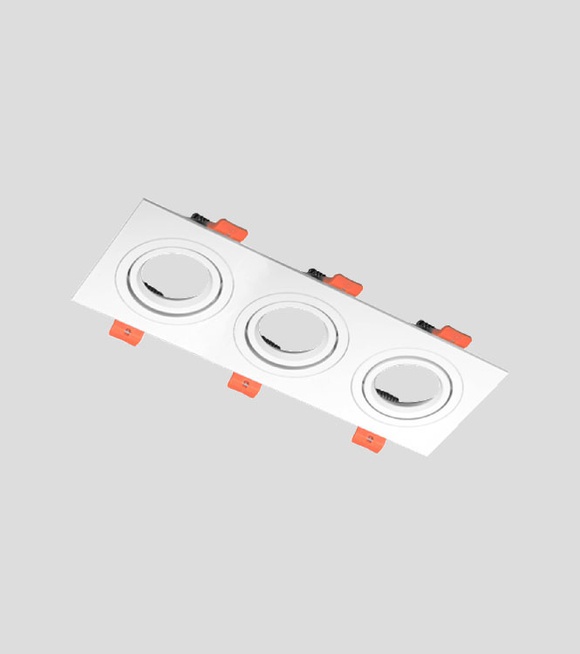 Recessed Adjustable Triple Ceiling Frame Cutting Size W75MM*L230MM