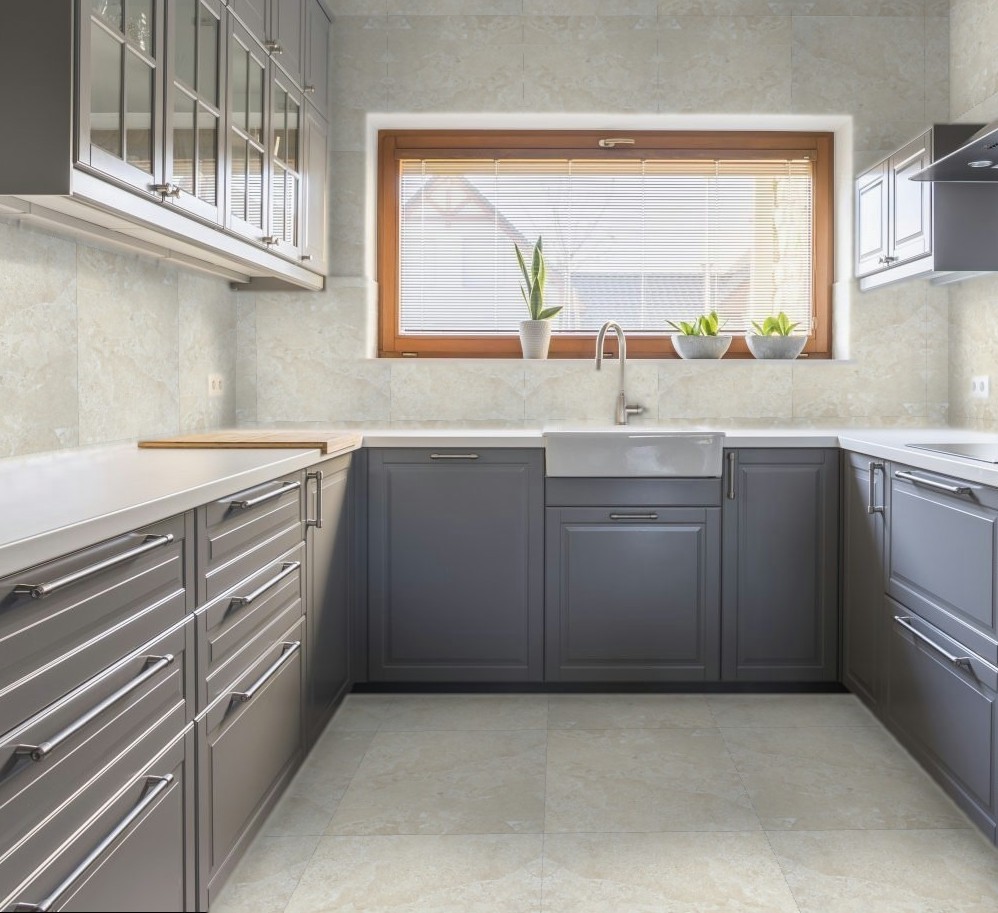 Avalon Rock Arena Beige Wall and Floor Tiles Matt Porcelain Stone Effect Roca 60X60CM image 27093