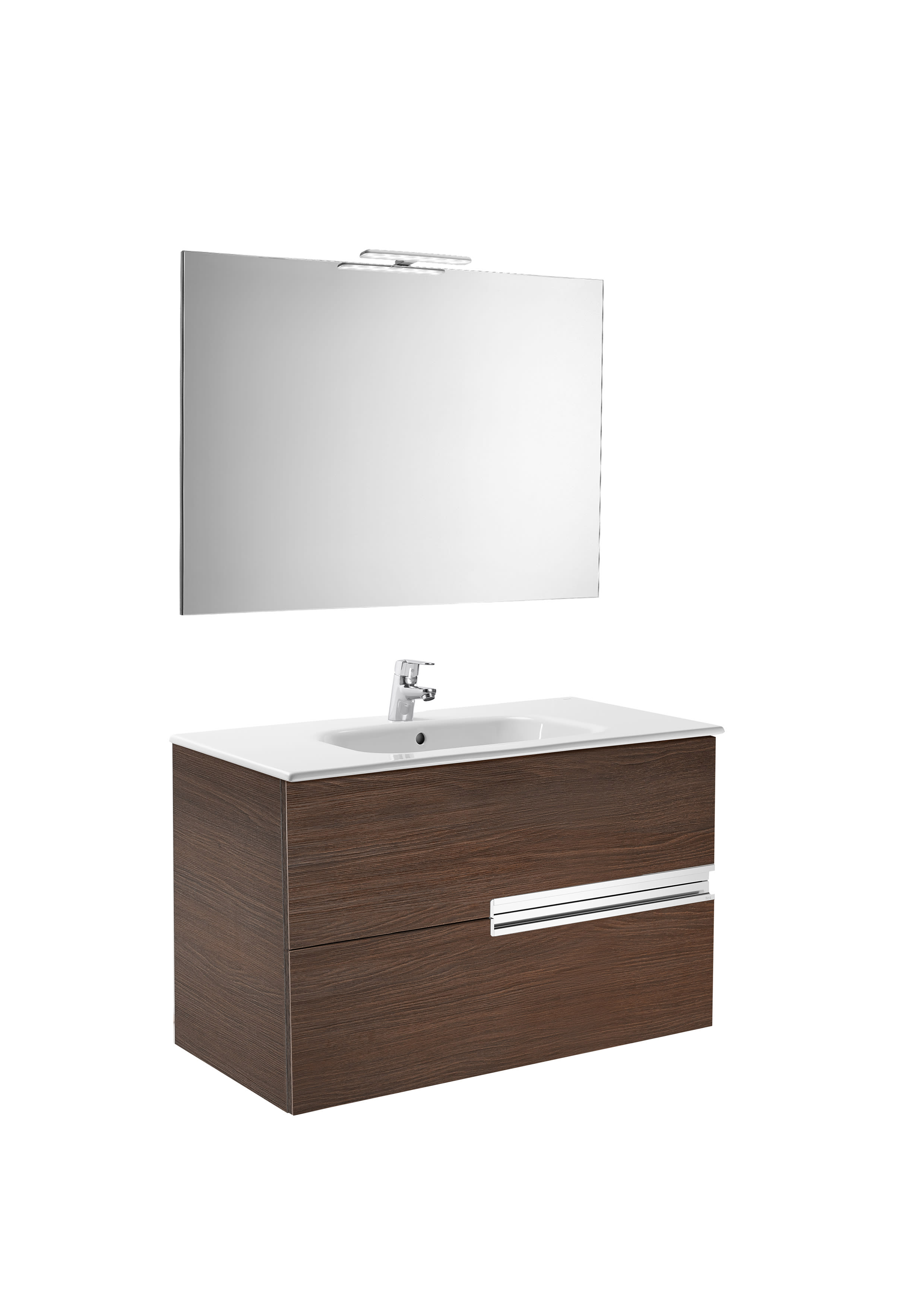 Victoria-N Pack (base unit, basin, mirror and LED spotlight) Texture Wenge image 17657