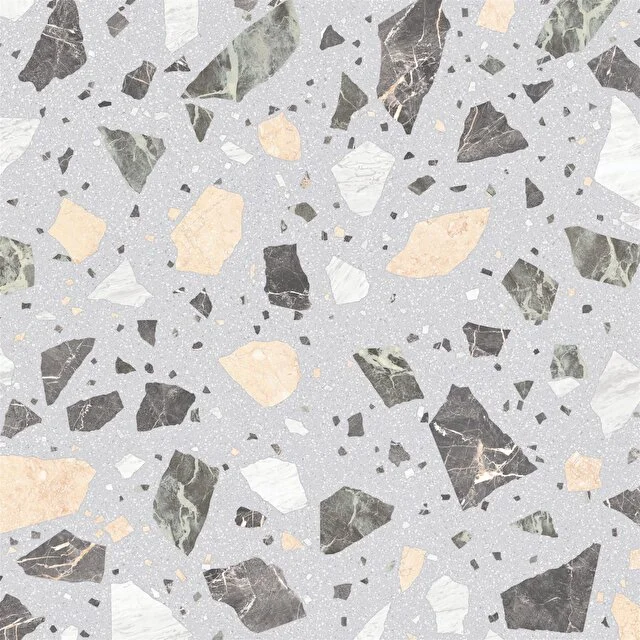 Resincrete Palladiano Fon Naturel Gri Natural Grey Wall and Floor Tiles Matt Porcelain Marble Effect Vitra 120X120CM