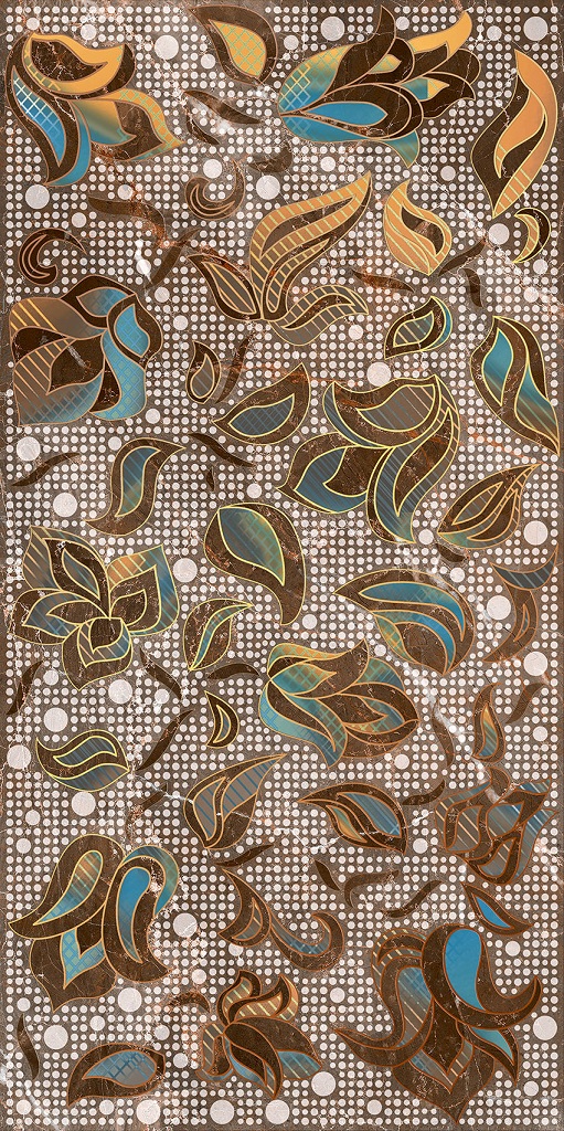 Celiza Marro Floora Decor Glossy Marble Coffee Wall Tiles Ceramic Decorative Effect QUTONE 30X60CM image 13135