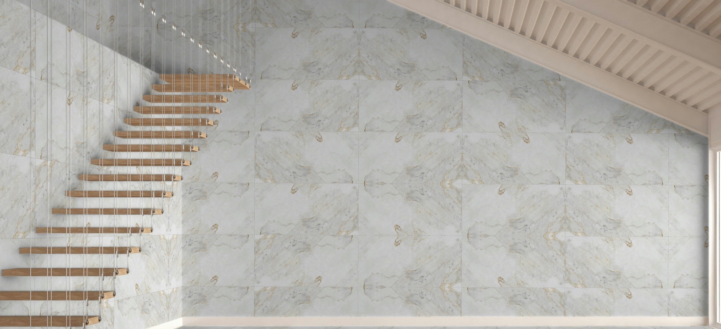 Marmore Parana White Wall and Floor Tiles Matt Porcelain Marble Effect Roca 60X120CM image 27220