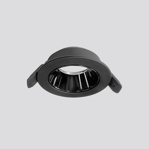 Anti-Glare Recessed Adjustable Round Ceiling Frame - Cutting Size 80mm