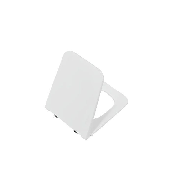 مقعد وغطاء المرحاض باللون الابيض المتساوي