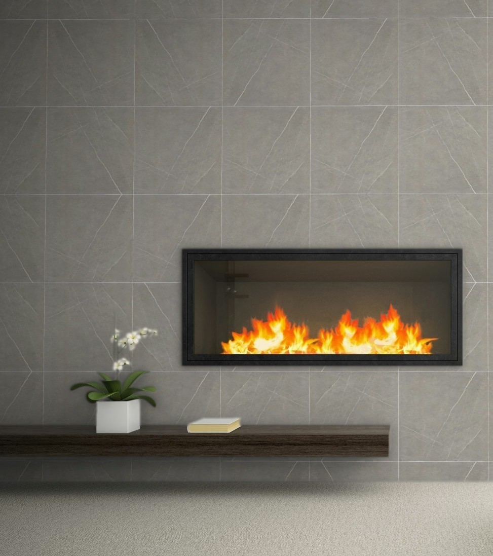 Pietra Grey Wall and Floor Tiles Glossy Porcelain Marble Effect RAK 60X60CM image 26991