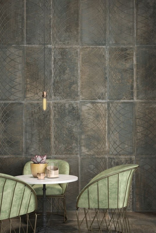 Compass Bronce Foundry Grey Wall and Floor Tiles Matt Porcelain Texture Effect SALONI 45X90CM image 14361