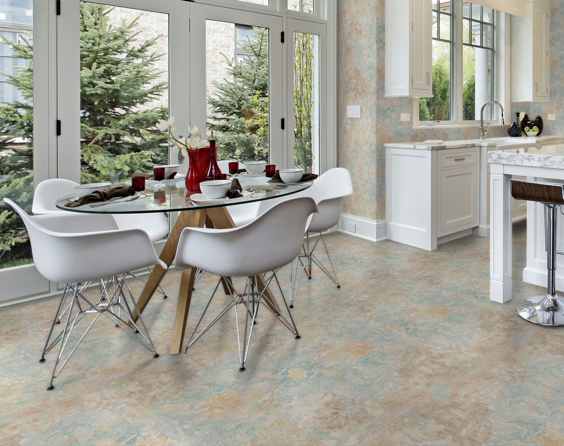 Blossom Deko June Beige Wall and Floor Tiles Matt Porcelain Decorative Effect Roca 60X120CM image 20115