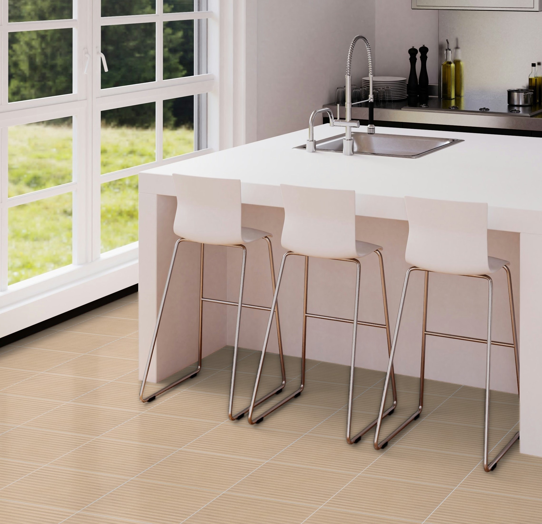Experimenta Estructura Ocre Brown Floor Tiles Matt Texture Effect SALONI 29.50X29.50CM image 24905