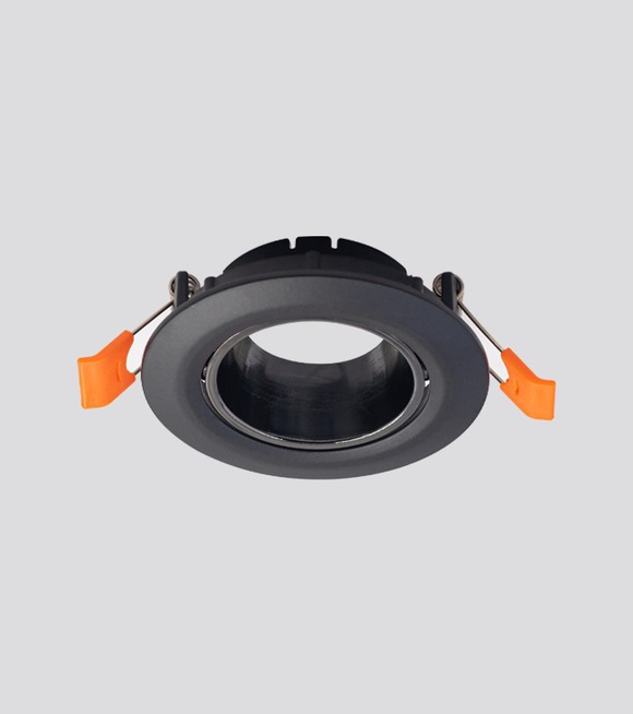 Anti-Glare Recessed Adjustable Round Ceiling Frame Cutting Size 80mm