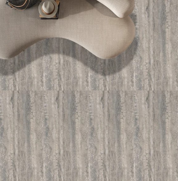 Baalbek Silver Wall and Floor Tiles Matt Porcelain Stone Effect RAK 60X120CM image 29254