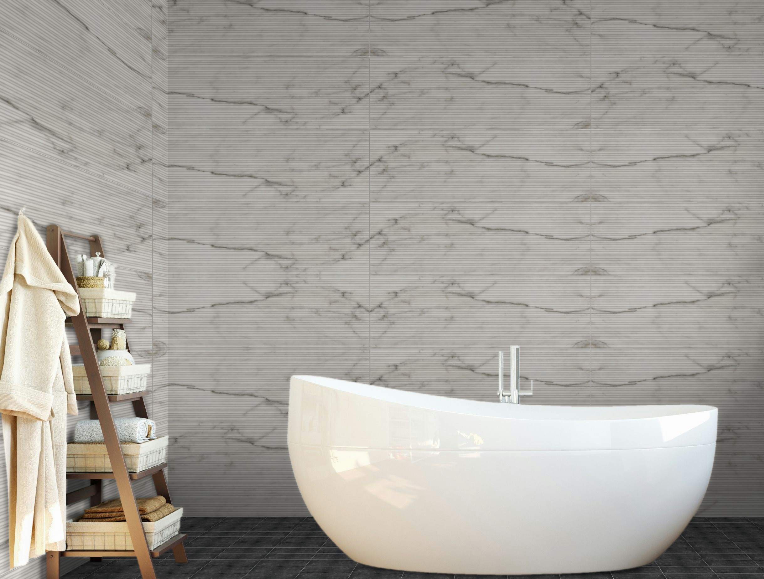 Fabula Wall Golden Mikado Gold Matt Ceramic Marble Effect MARAZZI 33X100CM image 27208