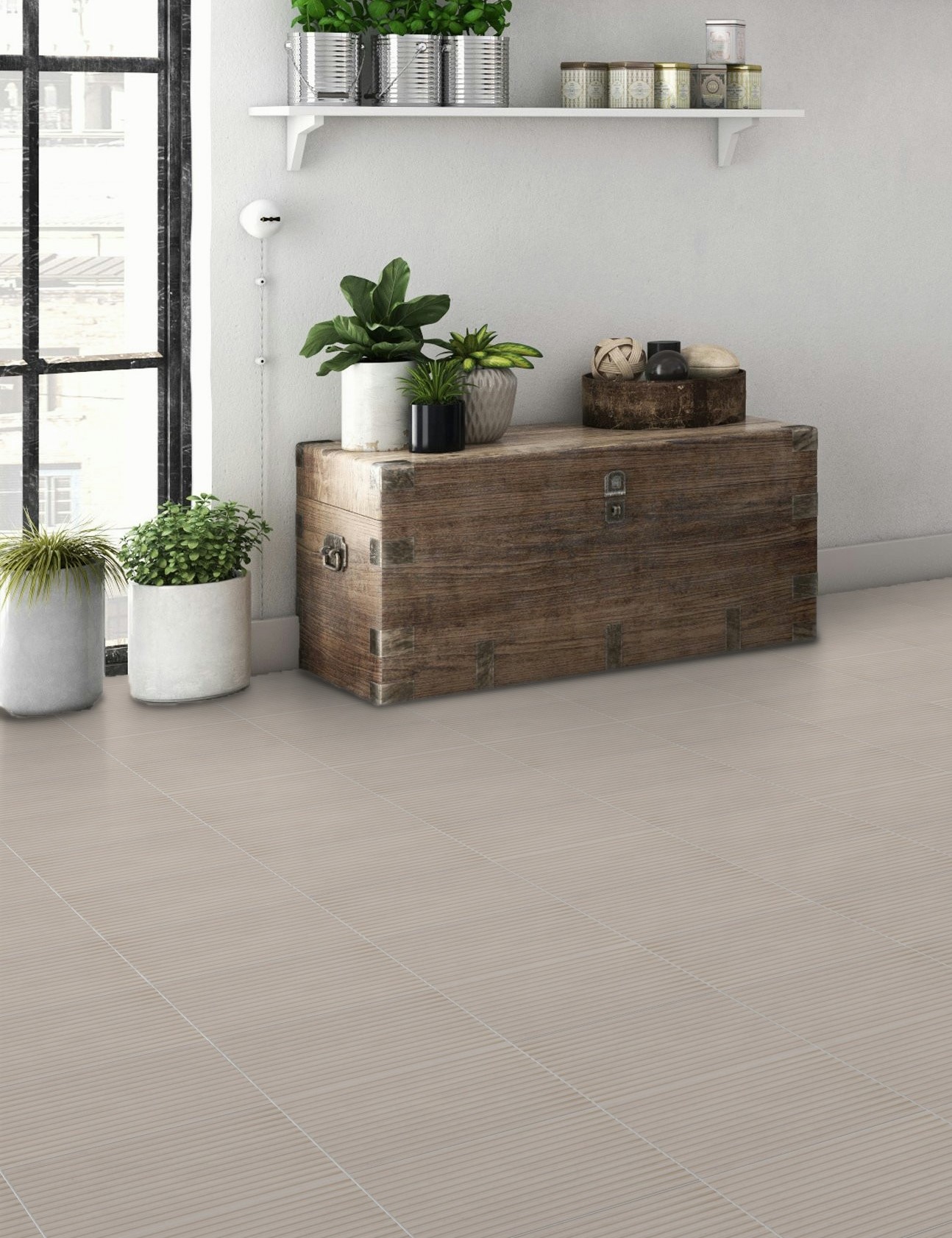 Experimenta Estructura Marfil Beige Floor Tiles Matt Texture Effect SALONI 29.50X29.50CM image 24904