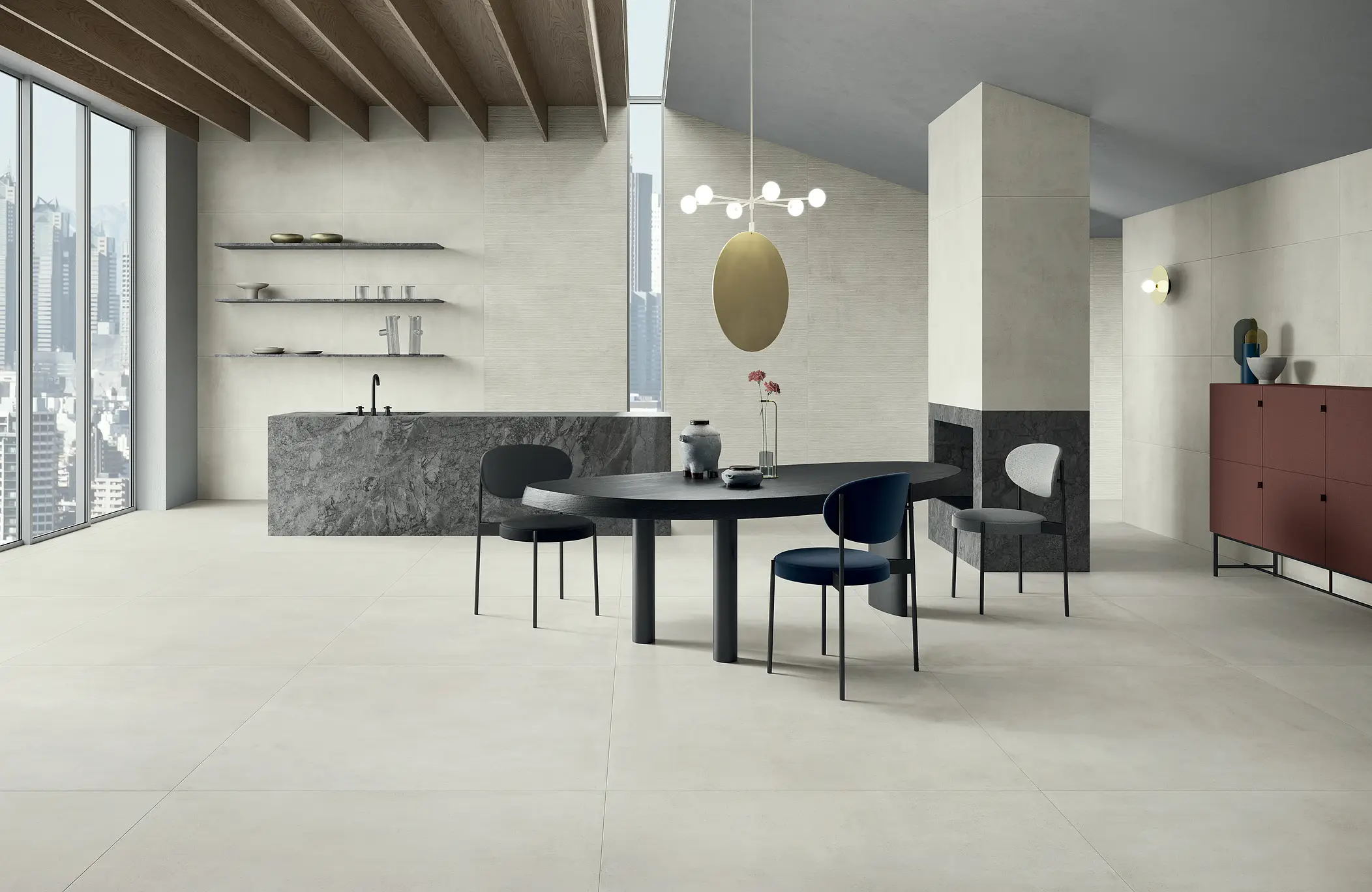 White Rett Stonecloud Wall and Floor Tiles Matt Porcelain Stone Effect MARCA CORONA 60X120CM image 24556