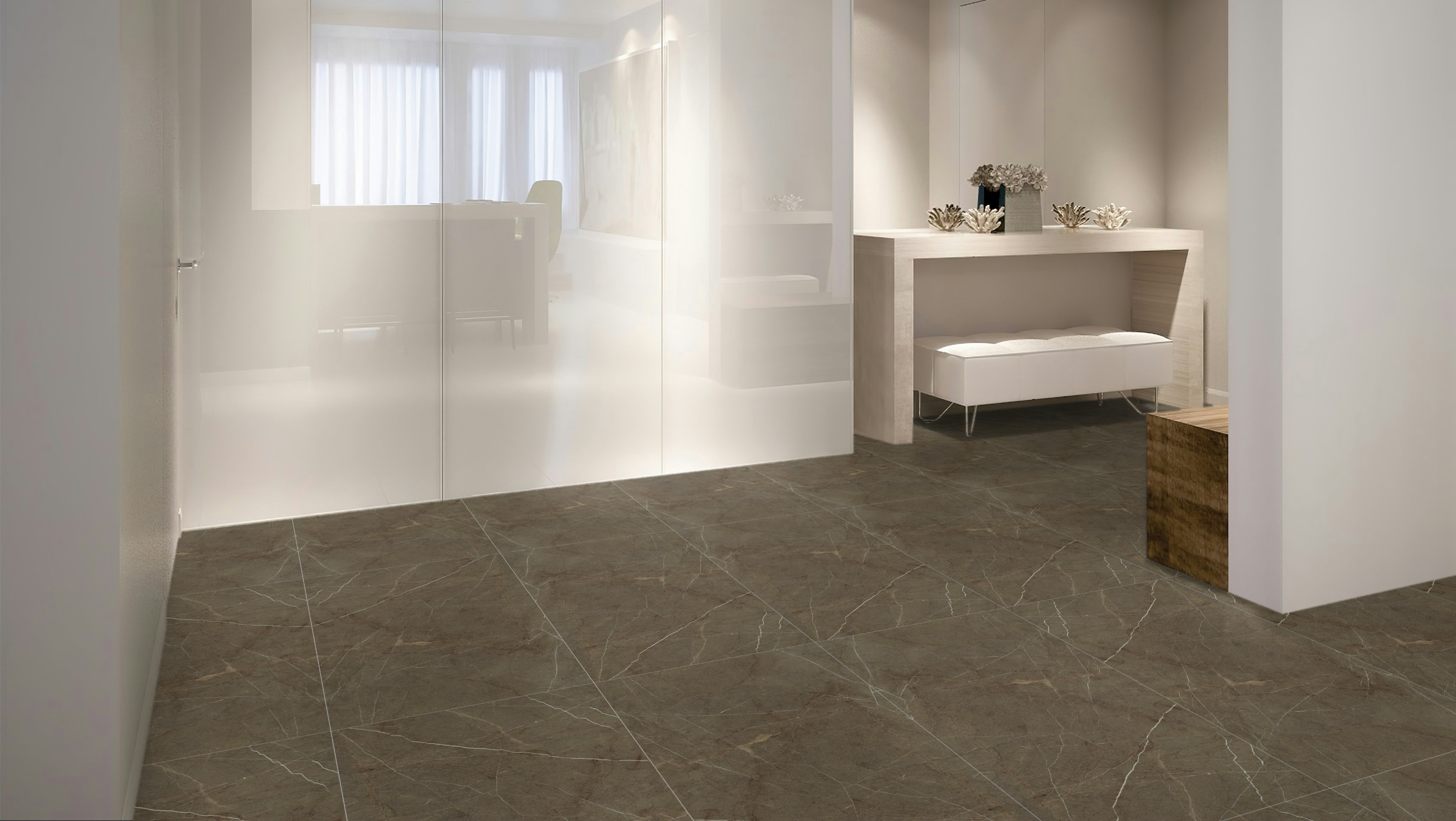Marmori Pulpis Bronze Brown Wall and Floor Tiles Matt Porcelain Marble Effect Vitra 59.70X119.70CM image 25003