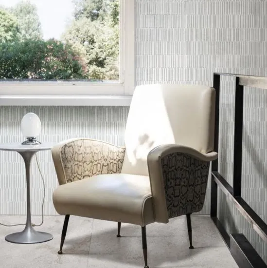 Naturalia Bianco Structured White Wall Tiles Matt Ceramic Decorative Effect MARAZZI 33X100CM image 11596