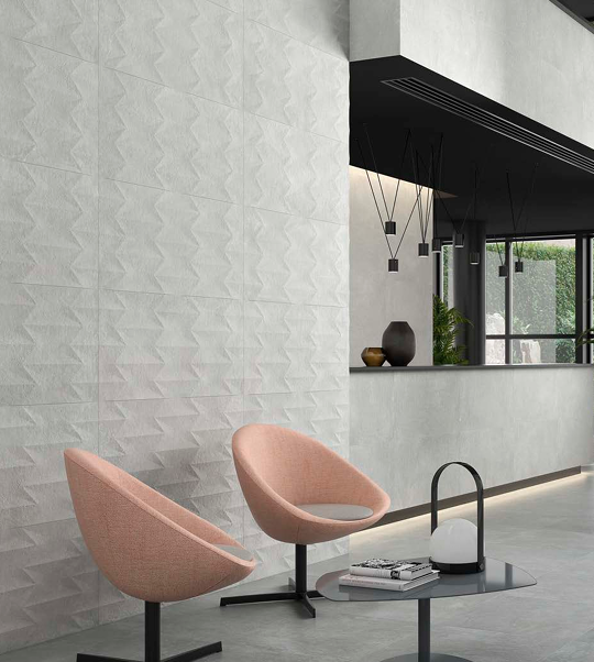 Street Art Expression Ceniza Grey Wall and Floor Tiles Matt Porcelain Texture Effect SALONI 45X90CM image 24168