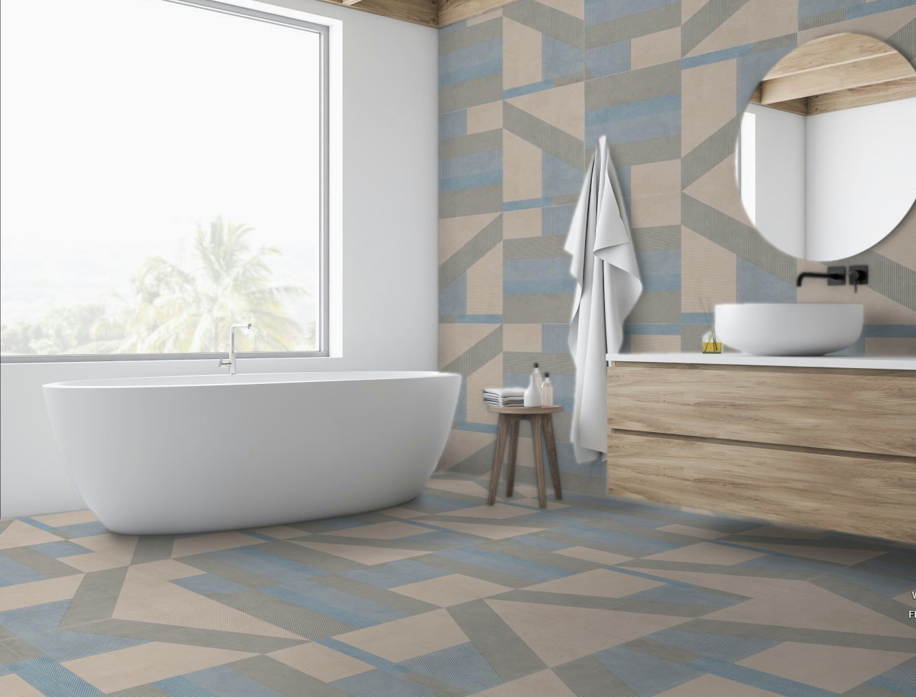 Gioia Decor Scandi Wall and Floor Tiles Matt Porcelain Decorative Effect Gardenia orchidea 60X120CM image 27372