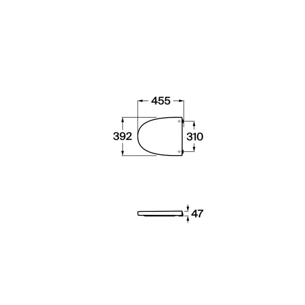 WC Seat & Cover Silver Khroma measurement