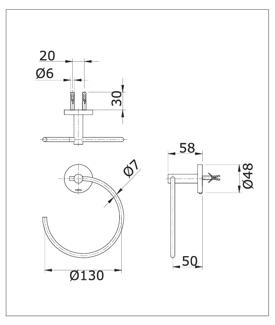 Towel Ring measurement