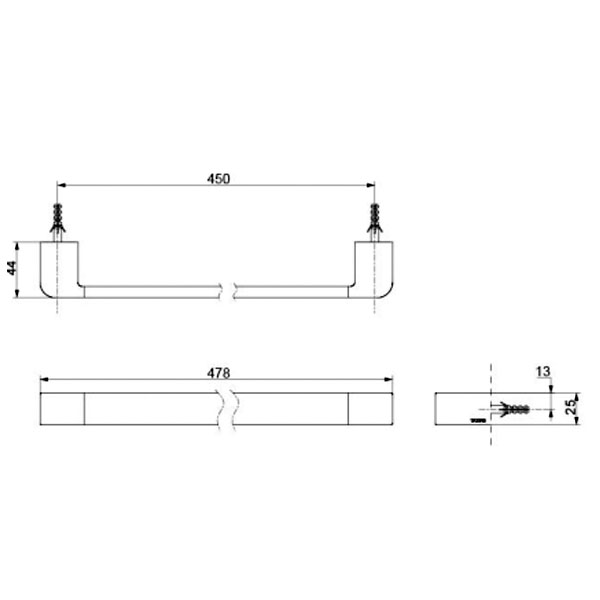 قضيب مناشف مصقول من الذهب الفرنسي من سلسلة G measurement