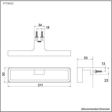 Towel Ring Brushed Graphite G Series measurement