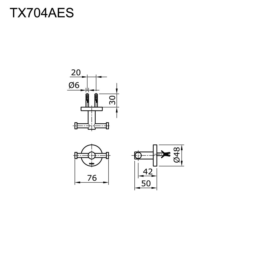 خطاف رداء مزدوج اسود غير لامع سلسلة سلسلة الانا measurement