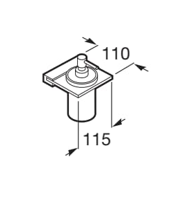 Nuova Wall-mounted gel dispenser chrome measurement