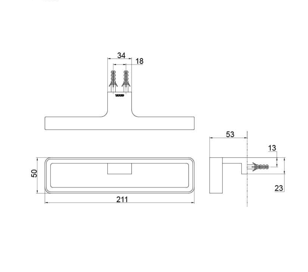 Towel Ring Matt Black G Series measurement