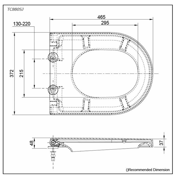 Duroplast Seat & Cover measurement