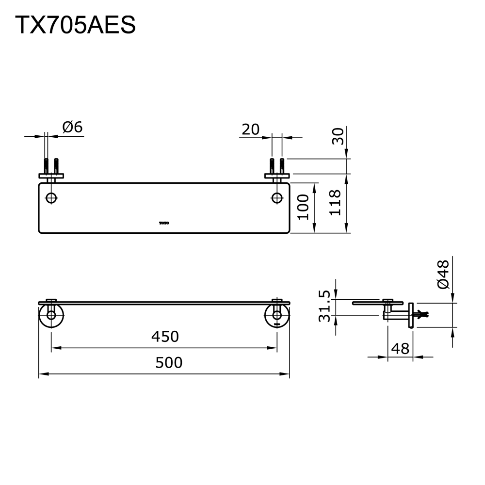 Glass Shelf measurement