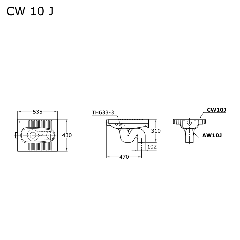 Squatting Toilet Pan measurement